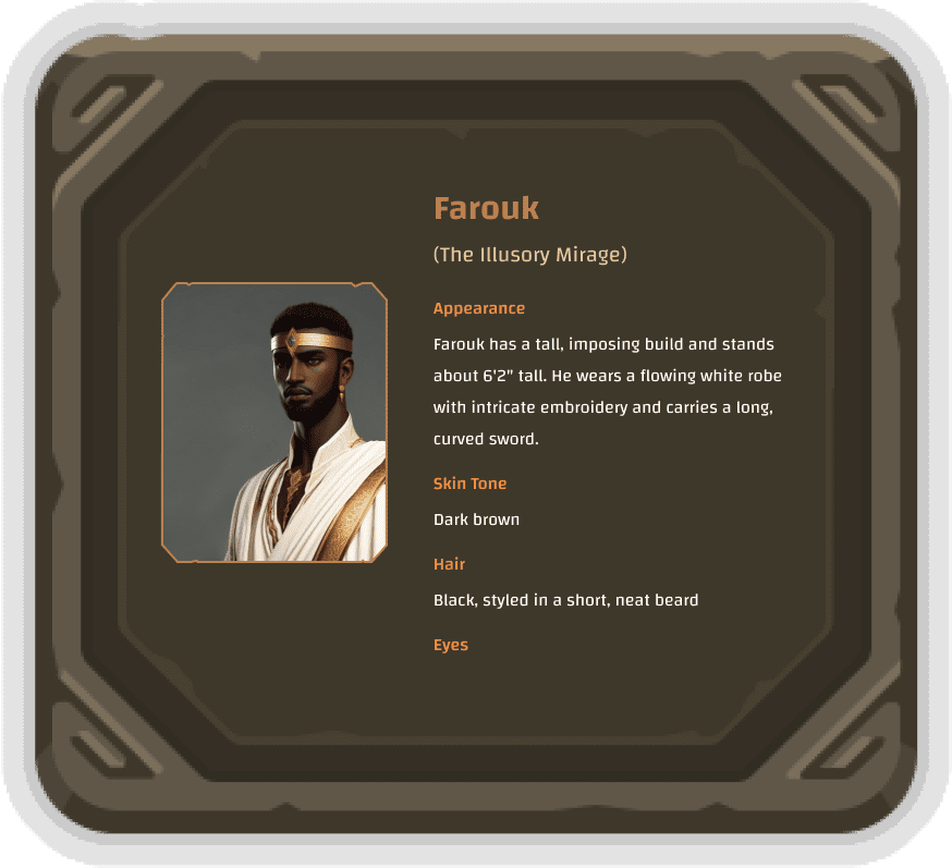Character Info - Farouk