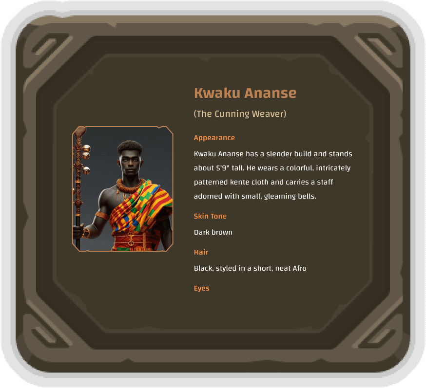 Character Info - Kwaku Ananse